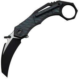 Нож WE Knife Tayra blackwash сталь M390 рукоять Tiger Stripe Flamed Titanium (WE24069-4)