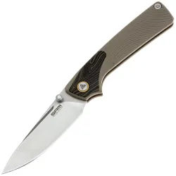 Нож SRM Dome beadblast сталь 14C28N рукоять Desert G10/Gmascus (106M-GW)