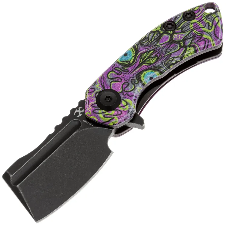 Нож Kansept Mini Korvid blackwash сталь 154CM рукоять Purple Undead G10
