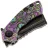 Нож Kansept Mini Korvid blackwash сталь 154CM рукоять Purple Undead G10