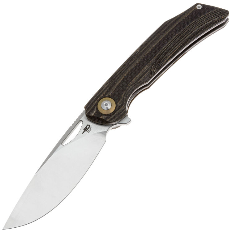 Нож Bestech Falko сталь 154CM рукоять Black G10/Orange CF (BL01D)