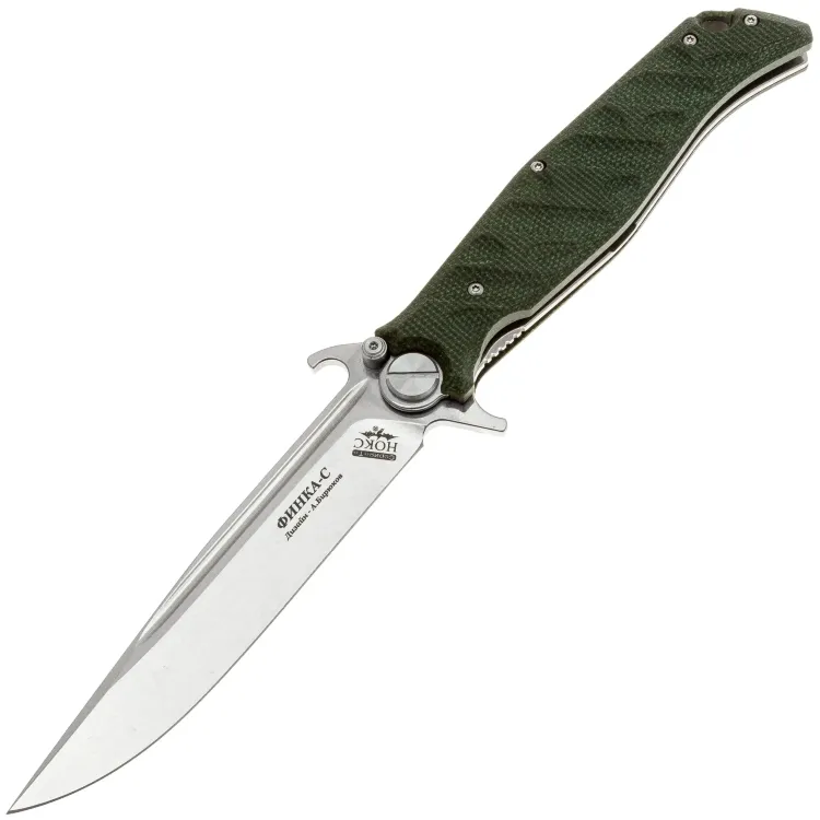 Нож НОКС Финка-С сталь VG-10 рукоять Green Micarta (342-039106)