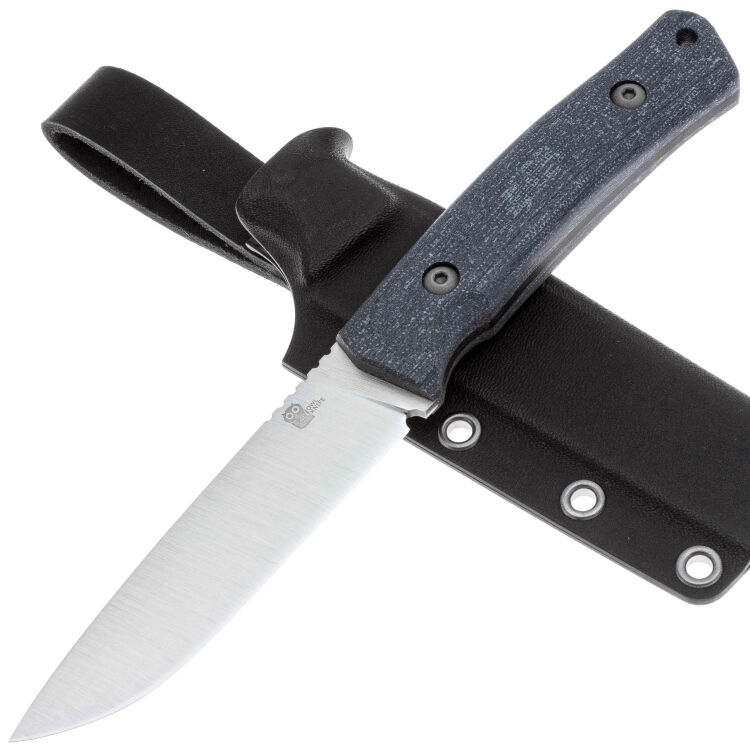 Нож Owl Knife Barn-S сталь N690 рукоять микарта Джинс серая
