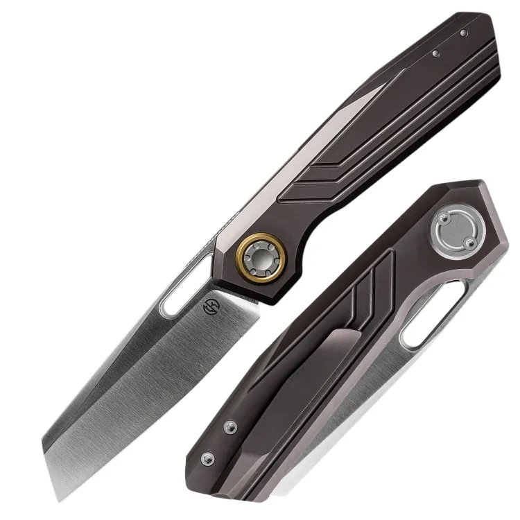 Нож Vosteed Xeno satin сталь Vanax рукоять Dark Reddish Purple Titanium