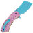 Нож Kansept Korvid XL blue сталь 154CM рукоять Donut G10