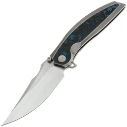Нож WE Knife Quinseris satin сталь M390 рукоять Beadblast Ti/Arctic Storm FatCarbon (WE23093-4)