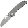 Нож Demko AD20.5 Shark Foot Stonewash сталь 3V рукоять Grey Textured Titanium