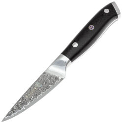 Нож кухонный TuoTown D.JS для овощей 90 сталь VG-10/Damascus рукоять Black G10