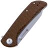 Нож Sencut Fritch stonewash сталь 9Cr18MoV рукоять Dark Brown Matrix Micarta (S22014-3)