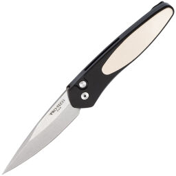 Нож Pro-Tech Newport Tuxedo stonewash сталь S35VN рукоять Black Aluminium/Ivory Micarta (3451)