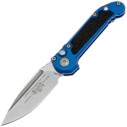 Нож Microtech LUDT Gen III S/E stonewash сталь M390MK рукоять Blue Aluminum (1135-10BL)