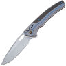 Нож WE Knife Exciton beadblast сталь CPM-20CV рукоять Gray Ti/Twill CF spacer