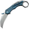 Нож WE Knife Tayra satin сталь M390 рукоять Blue Titanium (WE24069-3)