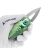 Нож Rike Knife Cicada сталь M390 рукоять Gold/Green Ti