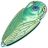 Нож Rike Knife Cicada сталь M390 рукоять Gold/Green Ti