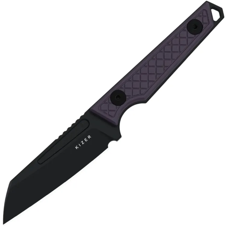 Нож Kizer Phasmids black сталь AEB-L рукоять Purple G10