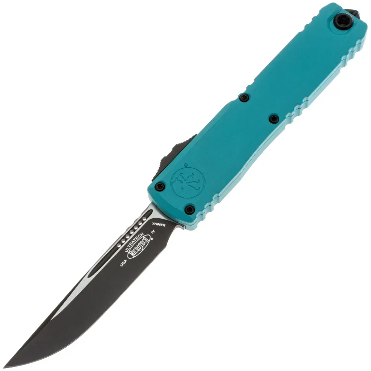 Нож Microtech Ultratech Gen IV S/E black сталь M390MK рукоять Cyan Aluminium (11214-1CN)