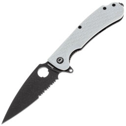 Нож Daggerr Resident DL blackwash serrated сталь 8Cr14MoV рукоять White FRN