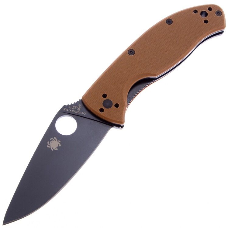 Нож Spyderco Tenacious Black сталь 8Cr13MoV рукоять Brown G10 (C122GPBBN)
