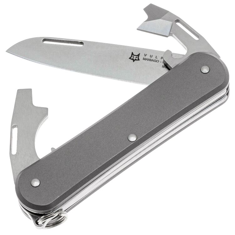 Нож FOX Vulpis Multipurpose-3 сталь M390 рукоять Titanium (FX-VP130-3 TI)