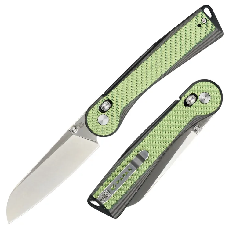 Нож Rapax Wisp satin сталь VG-10 рукоять Green Carbon Fiber