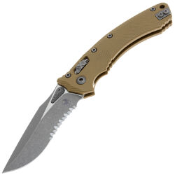 Нож Microtech Amphibian Ram-Lok PS apocalyptic сталь M390MK рукоять Tan G10 (137RL-11APFLGTTA)