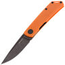 Нож Real Steel Luna Phantom Flipper Liner Lock blackwash сталь D2 рукоять Orange G10 (7007OB)