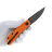 Нож Real Steel Luna Phantom Flipper Liner Lock blackwash сталь D2 рукоять Orange G10 (7007OB)
