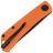 Нож Real Steel Luna Phantom Flipper Liner Lock blackwash сталь D2 рукоять Orange G10 (7007OB)
