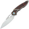 Нож Rike Knife 1902s сталь M390 рукоять Titanium/Red CF