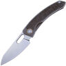Нож Maxace Black Mirror Bronze stonewash сталь M390 рукоять Ti/Carbon Fiber