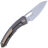 Нож Maxace Black Mirror Bronze stonewash сталь M390 рукоять Ti/Carbon Fiber