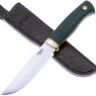 Нож Южный Крест Боровой М Эксперт конвекс сталь N690 рукоять латунь/микарта изумруд (326.5252)