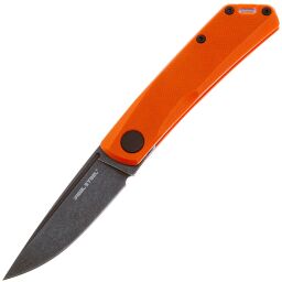 Нож Real Steel Luna Lite blackwash сталь D2 рукоять Orange G10 (7038)