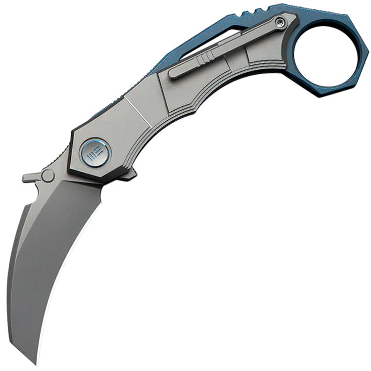 Нож WE Knife Tayra stonewash сталь M390 рукоять Gray Titanium (WE24069-2)