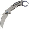 Нож WE Knife Tayra stonewash сталь M390 рукоять Gray Titanium (WE24069-2)