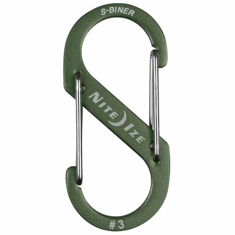 Карабин Nite Ize S-Biner Dual Carabiner #3 Olive Aluminum (SBA3-08-R6)