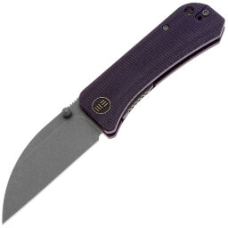 Нож We Knife Banter Wharncliffe stonewash сталь S35VN рукоять Purple Canvas Micarta (WE19068J-2)