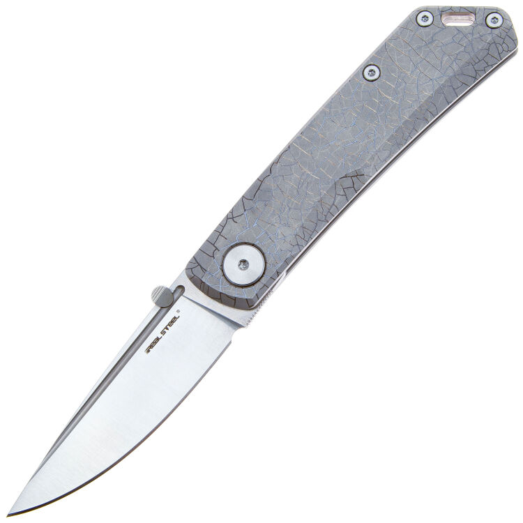 Нож Real Steel Luna сталь N690 рукоять Grey Crackle Titanium (7001TC05)