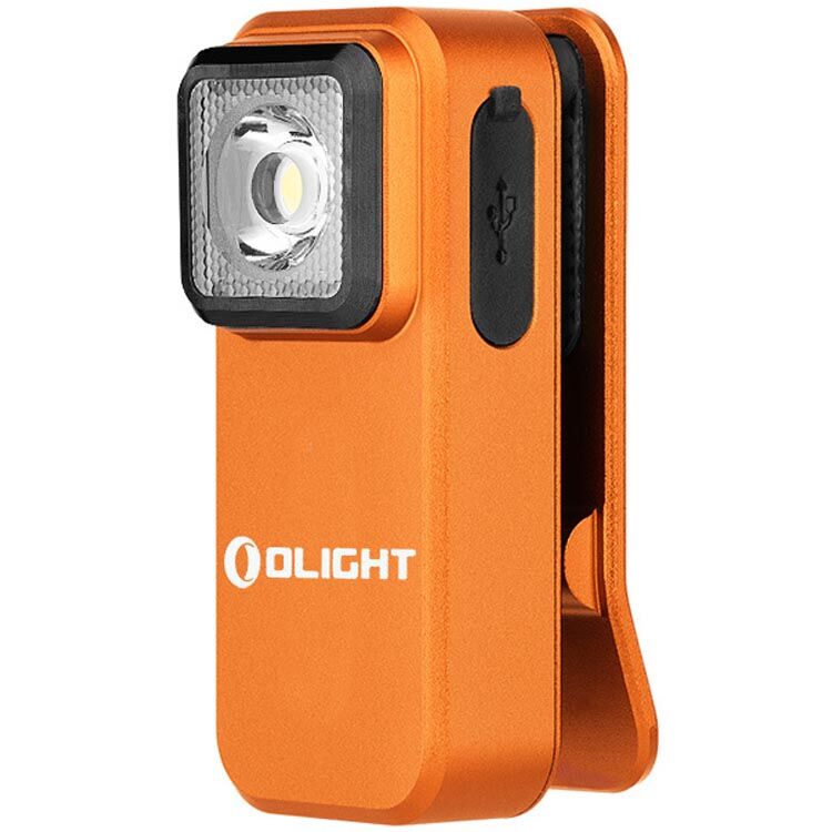 Фонарь Olight Oclip Orange Luminus SST20/Red холодный белый
