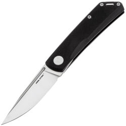 Нож Real Steel Luna Phantom Flipper Double Detent Ball satin сталь D2 рукоять Black G10 (7008BS)