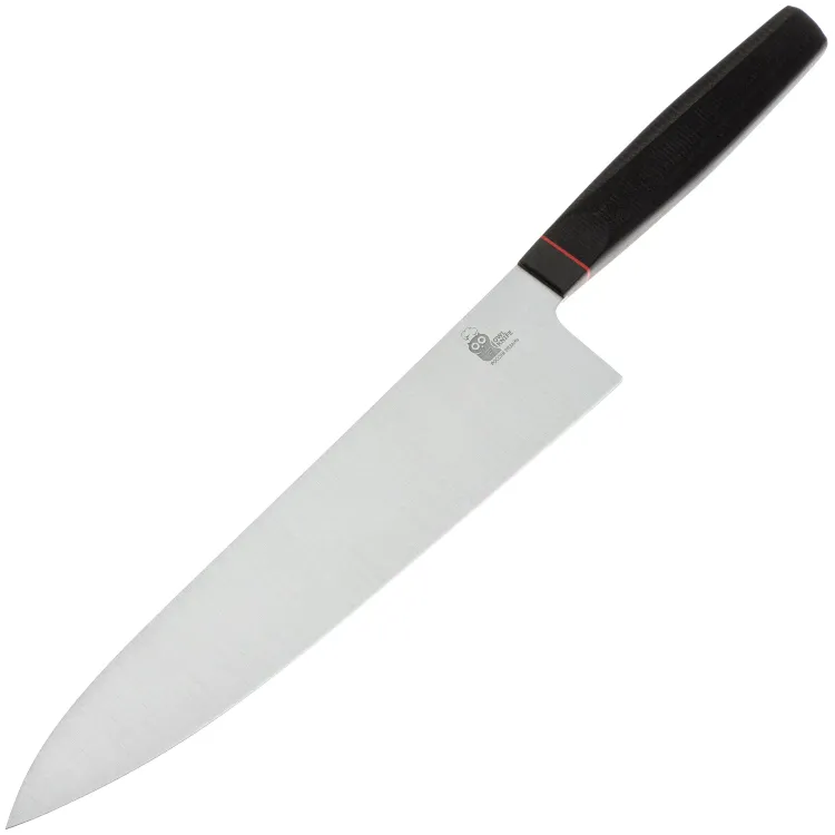 Нож кухонный Owl Knife Шеф CH210 сталь N690 рукоять черный G10