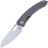 Нож Maxace Black Mirror stonewash сталь M390 рукоять Titanium