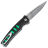 Нож Mcusta Katana Tanto сталь VG-10 San-Mai рукоять Black/Green Aluminium (MC-0044C)