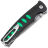 Нож Mcusta Katana Tanto сталь VG-10 San-Mai рукоять Black/Green Aluminium (MC-0044C)
