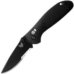 Нож Benchmade Mini Griptilian 556 Black Serrated сталь S30V рукоять Black Grivory (556SBK-S30V)