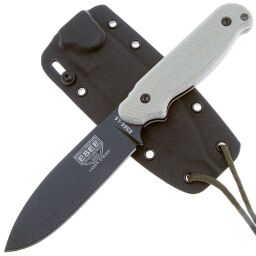 Нож ESEE Laser Strike black cталь 1095 рукоять Green Canvas Micarta