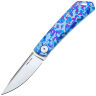 Нож Real Steel Luna satin сталь N690 рукоять Blue Camo Titanium (7001TC04)