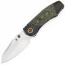Нож Kansept Caveman stonewash сталь CPM-20CV рукоять Blackwash Titanium/Gecko Camo CF
