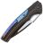 Нож WE Knife Exciton blackwash/satin сталь CPM-20CV рукоять Black Ti/Flamed Ti spacer